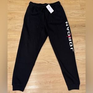 Nike Men’s Air Jordan Essentials Side Logo Fleece Joggers Sweatpants Black M-XL